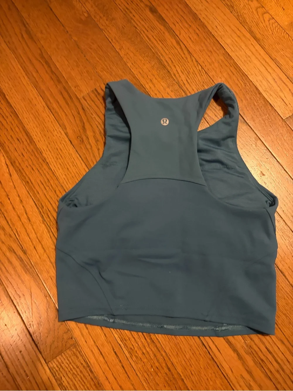 lululemon athletica Women's Teal Blue Cropped Racerback Tank
